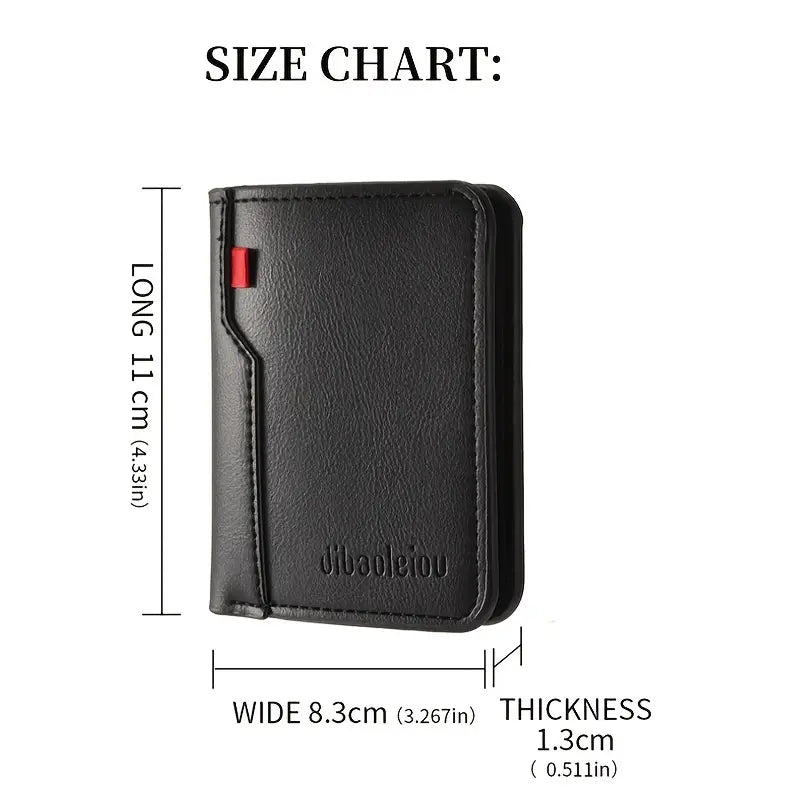 Men’s Ultra Slim Wallet –with Premium Red Stitching