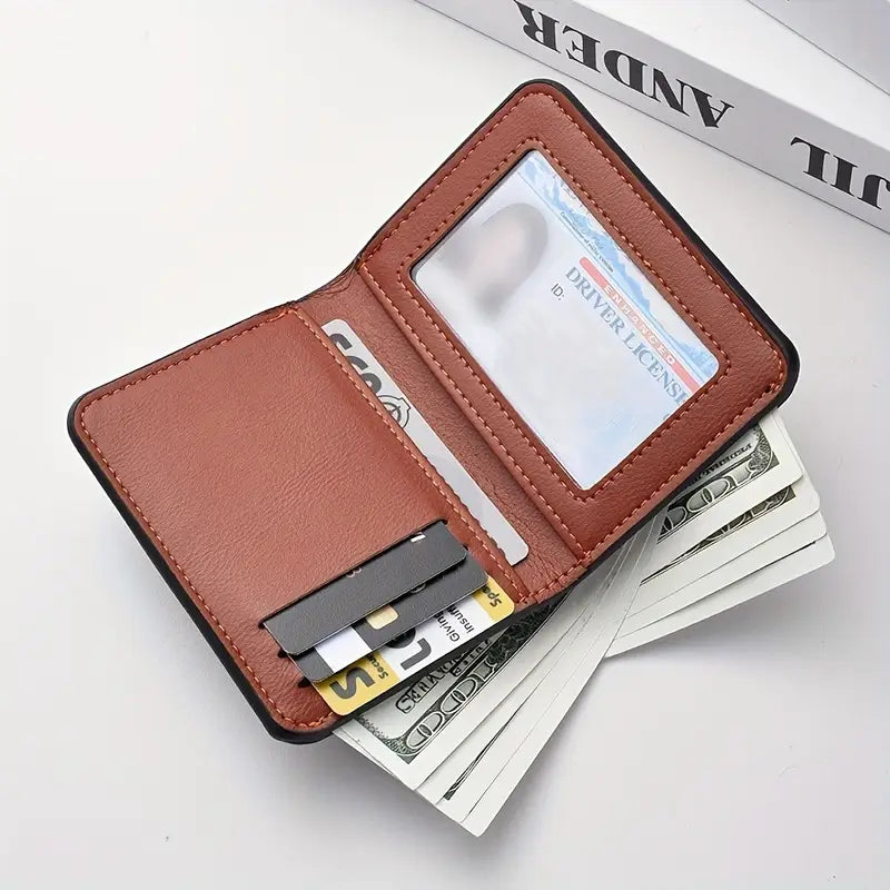 Men’s Ultra Slim Wallet –with Premium Red Stitching